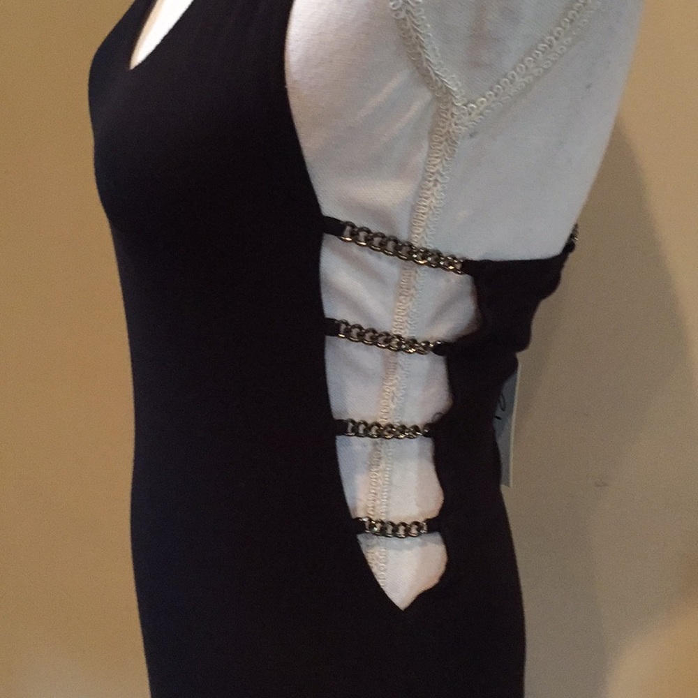 SKY Dress Chain Maxi Halter Open Sides Bodycon NWT - Picture 4 of 8